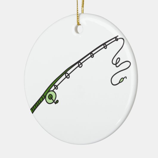 Fischfang Keramik Ornament (Links)