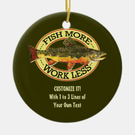 Fischfang Keramik Ornament