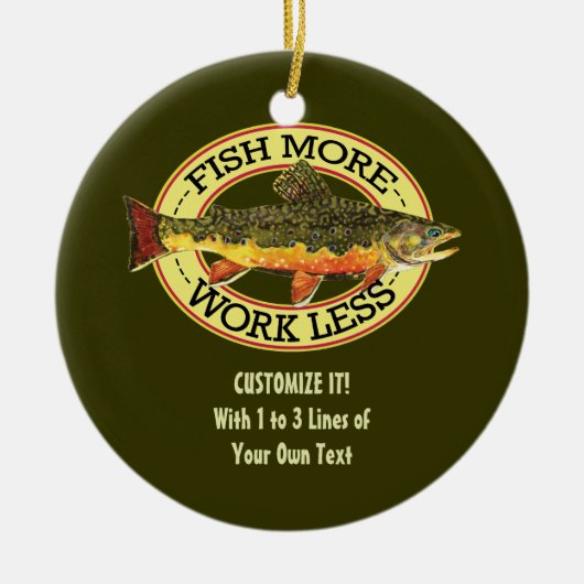 Fischfang Keramik Ornament (Vorne)