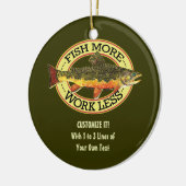 Fischfang Keramik Ornament (Links)