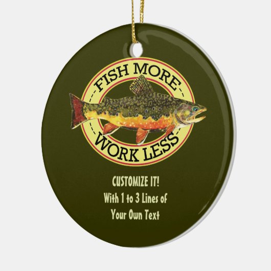 Fischfang Keramik Ornament (Links)