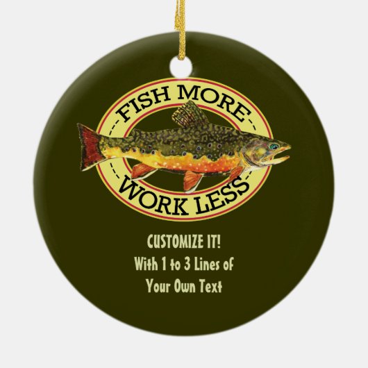 Fischfang Keramik Ornament (Hinten)