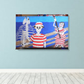 Fischfang Leinwanddruck (Insitu (Holzboden))