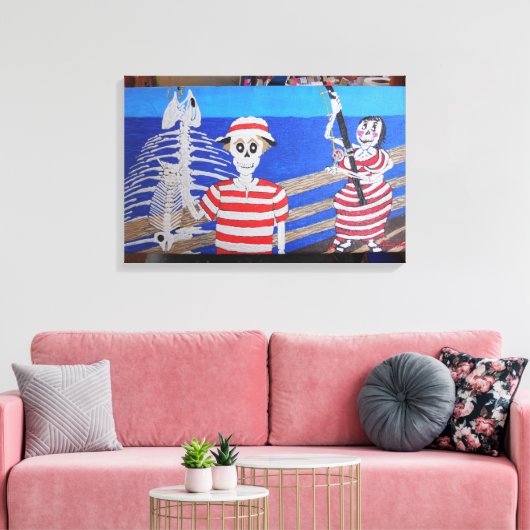 Fischfang Leinwanddruck (Insitu (Wohnzimmer))