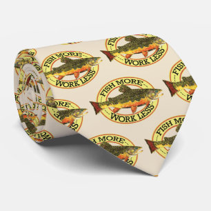 Fischfang mehr Arbeit weniger Brook Forellenfische Krawatte