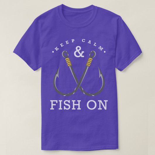 Fischfang mit Angelhaken T-Shirt (Design vorne)
