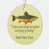 Fischfang mit Bachforellen Keramikornament (Links)