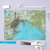 Fischfang mit Blauer Krebse Seidenpapier (Handwerk)