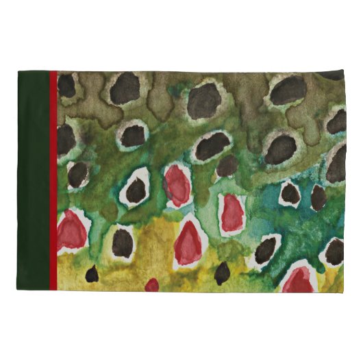 Fischfang mit Braunforellen, Dekorieren Kissenbezug (Rückseite)