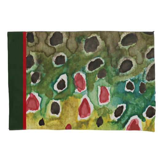 Fischfang mit Braunforellen, Dekorieren Kissenbezug (Vorderseite)