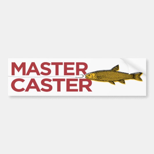 Fischfang mit Master Caster Autoaufkleber (Vorne)