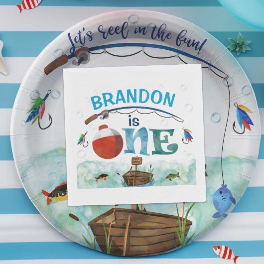 Fischfang O-Fisch-auf-1. Party Serviette