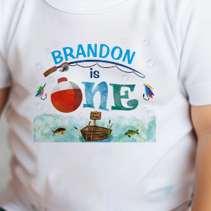 Fischfang O-Fisch auf dem 1. Geburtstag Baby T-shirt