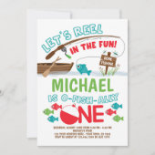 Fischfang, O-Fish-ally ONE Birthday Einladung (Vorderseite)