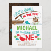 Fischfang, O-Fish-ally ONE Birthday Einladung (Vorne/Hinten)