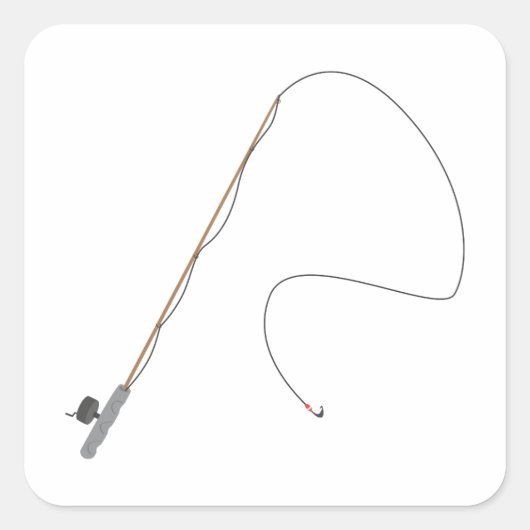 Fischfang Quadratischer Aufkleber (Vorderseite)