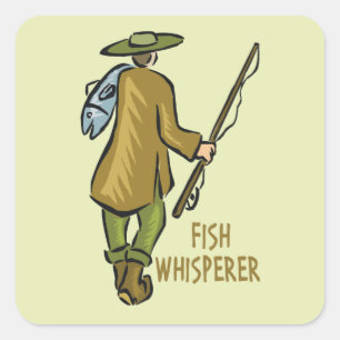 Fischfang Quadratischer Aufkleber