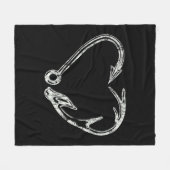 Fischfang & Schattenjäger Hirschjagd Fleecedecke (Vorderseite (Horizontal))