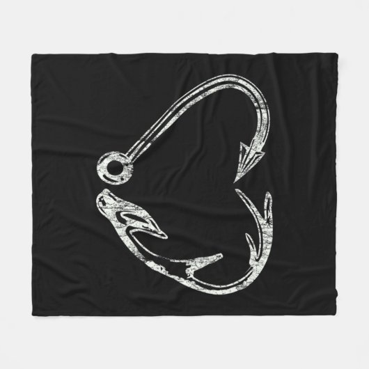 Fischfang & Schattenjäger Hirschjagd Fleecedecke (Vorderseite (Horizontal))