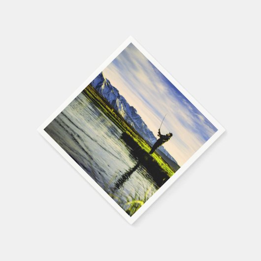 Fischfang Serviette (Ecke)