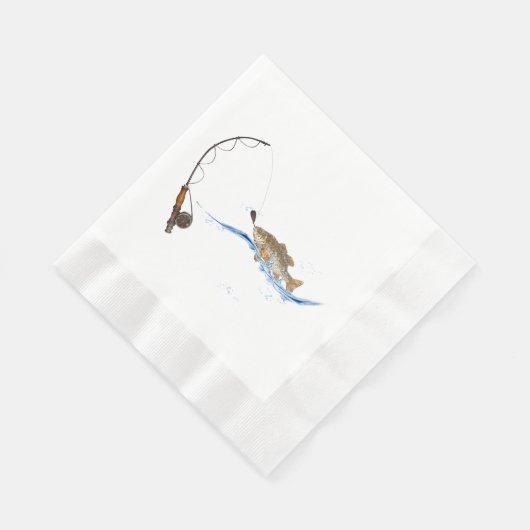 Fischfang Serviette (Ecke)
