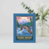 Fischfang Szene - Sandy River, Oregon Postkarte (Stehend Vorderseite)