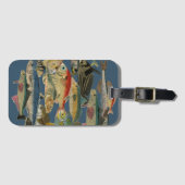 Fischfang Tiefseefischerei in exotischen tropische Gepäckanhänger (Vorderseite (Horizontal))