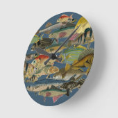 Fischfang Tiefseefischerei in exotischen tropische Runde Wanduhr (Winkel)