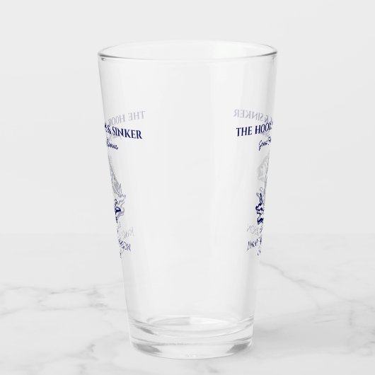 Fischfang Trinkbehälter Pint-Bier-Glas Glas (Links)