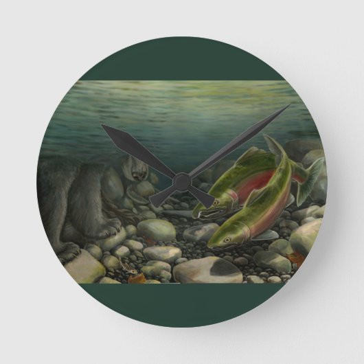 Fischfang-Uhr Fischen Bärenwall Uhren Geschenke (Vorderseite)
