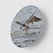 Fischfang und Fischfang 3 Foto wild lebende Tiere Runde Wanduhr (Winkel)