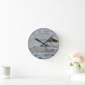 Fischfang und Fischfang 3 Foto wild lebende Tiere Runde Wanduhr (Zuhause)