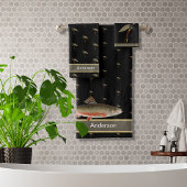 Fischfang und Forelle Badhandtuch Set