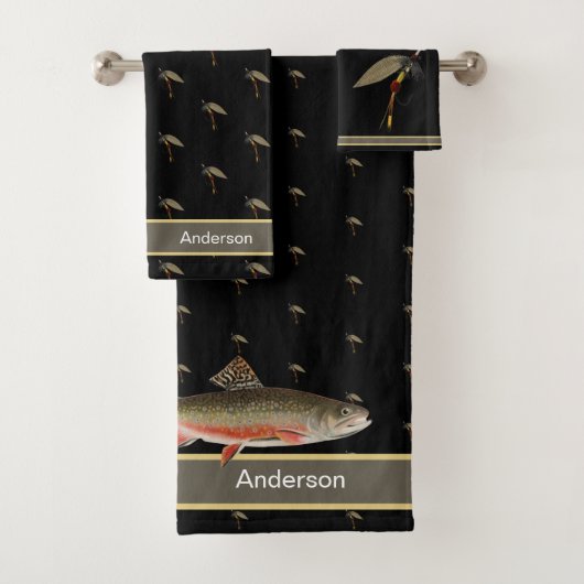 Fischfang und Forelle Badhandtuch Set (Insitu)