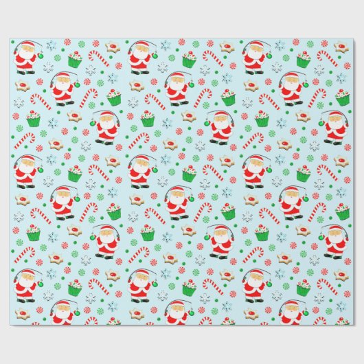 Fischfang Weihnachten Geschenkpapier (Flach)