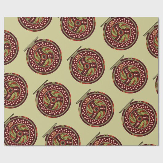 Fischfang Weihnachten Geschenkpapier (Flach)