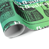 Fischfang Weihnachtswaschpapier, Fisch Geschenkpapier (Rolleneckpunkt)