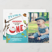 Fischfang zum Geburtstag Einladung der großen (Vorne/Hinten)