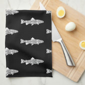 Fischfänger Fleisch von Kaviar Geschirrtuch (Viertel Falte)