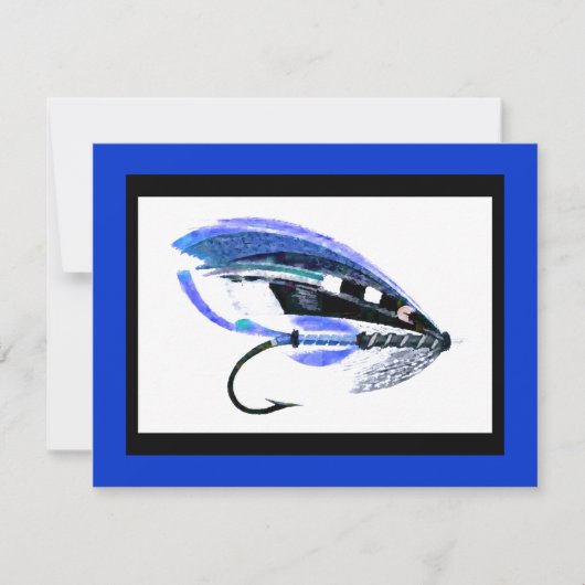 Fischfanggrafik Einladung (Vorderseite)