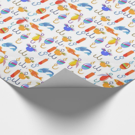 Fischfangmuster Geschenkpapier (Ecke)