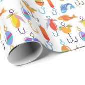 Fischfangmuster Geschenkpapier (Rolleneckpunkt)