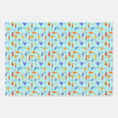 Fischfangmuster Geschenkpapier Set (Vorderseite 2)