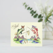 Fischfangnetz Postkarte (Stehend Vorderseite)