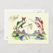 Fischfangnetz Postkarte (Vorne/Hinten)