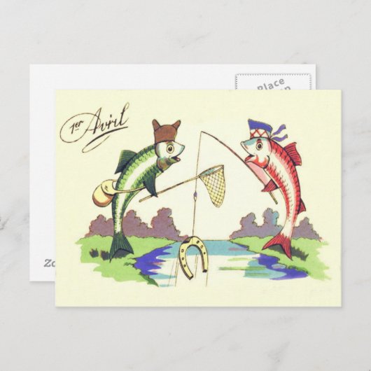 Fischfangnetz Postkarte (Vorne/Hinten)