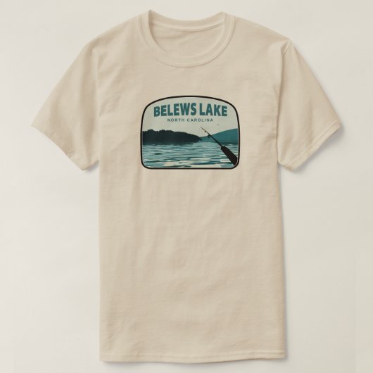 Fischfangrasse Belews Lake North Carolina T-Shirt (Design vorne)