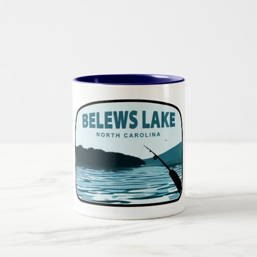 Fischfangrasse Belews Lake North Carolina Zweifarbige Tasse (Mittel)