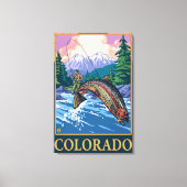 Fischfangszene Colorado Leinwanddruck (Vorderseite)