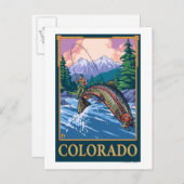 Fischfangszene Colorado Postkarte (Vorne/Hinten)
